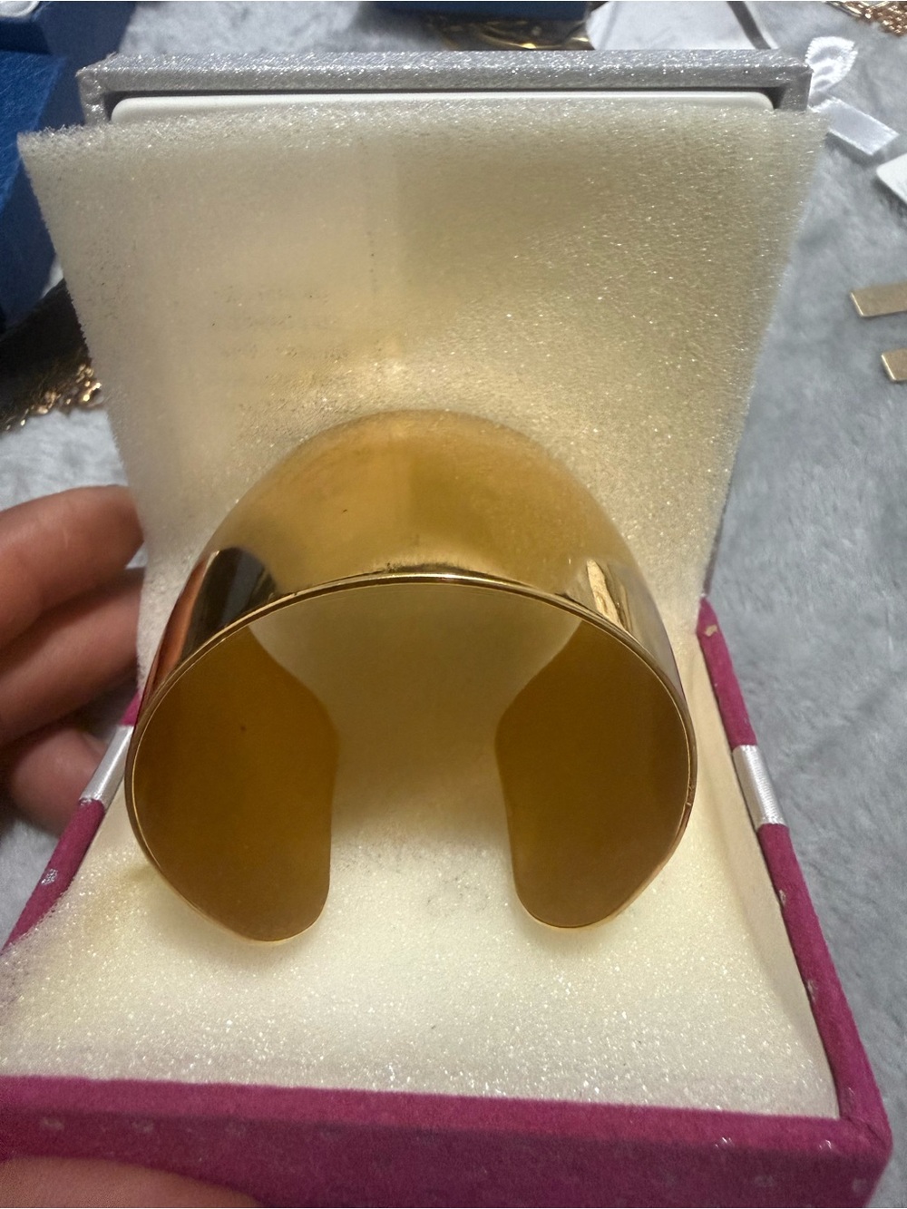 Monet Gold Wide Metal Cuff Bracelet